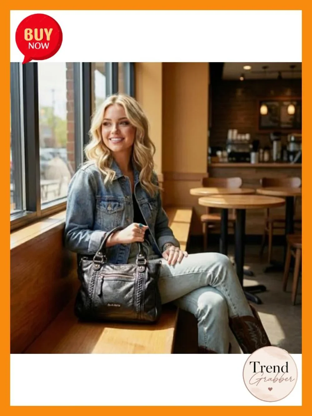 Roomy Washed Leather Hobo Bag with Crossbody Strap